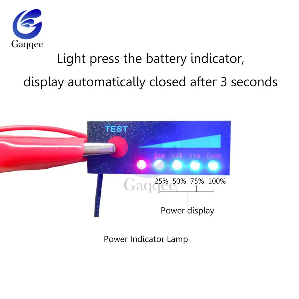 1S2S3S4S 12V Lead Acid Battery18650 Li-ion Lipo Lithium Battery Level Indicator Tester LCD Display Meter Module Capacity