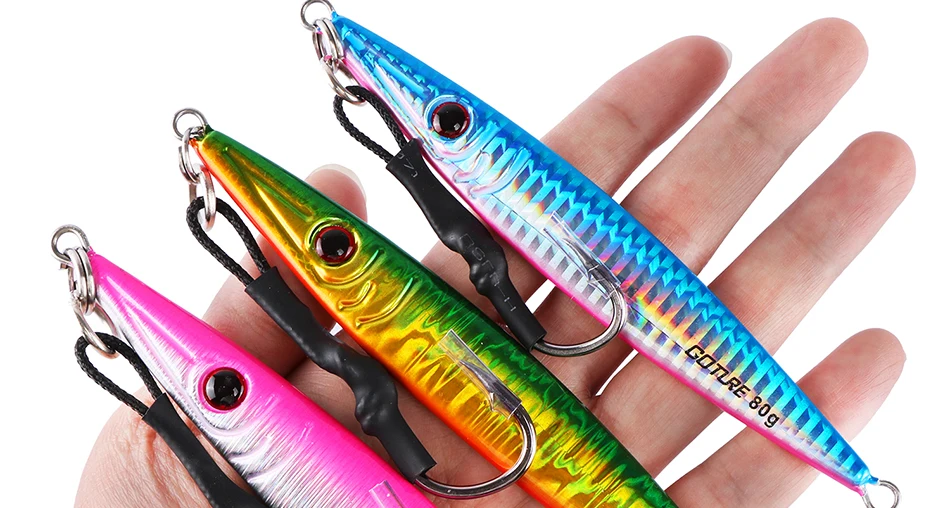 Goture Metalllöffel-Angelköder, 80 g, 100 g, 150 g, vertikale Blei-Jig-Jigging-Köder, Angel-Wobbler für Seebarsch, Big Game Sinking-Köder – Detail 8