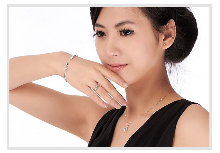 Silver Color Jewelry Open Happy Double Dolphin Love Rings For Party Women Gift Adjustable Ring Anillos Bague VRS2196