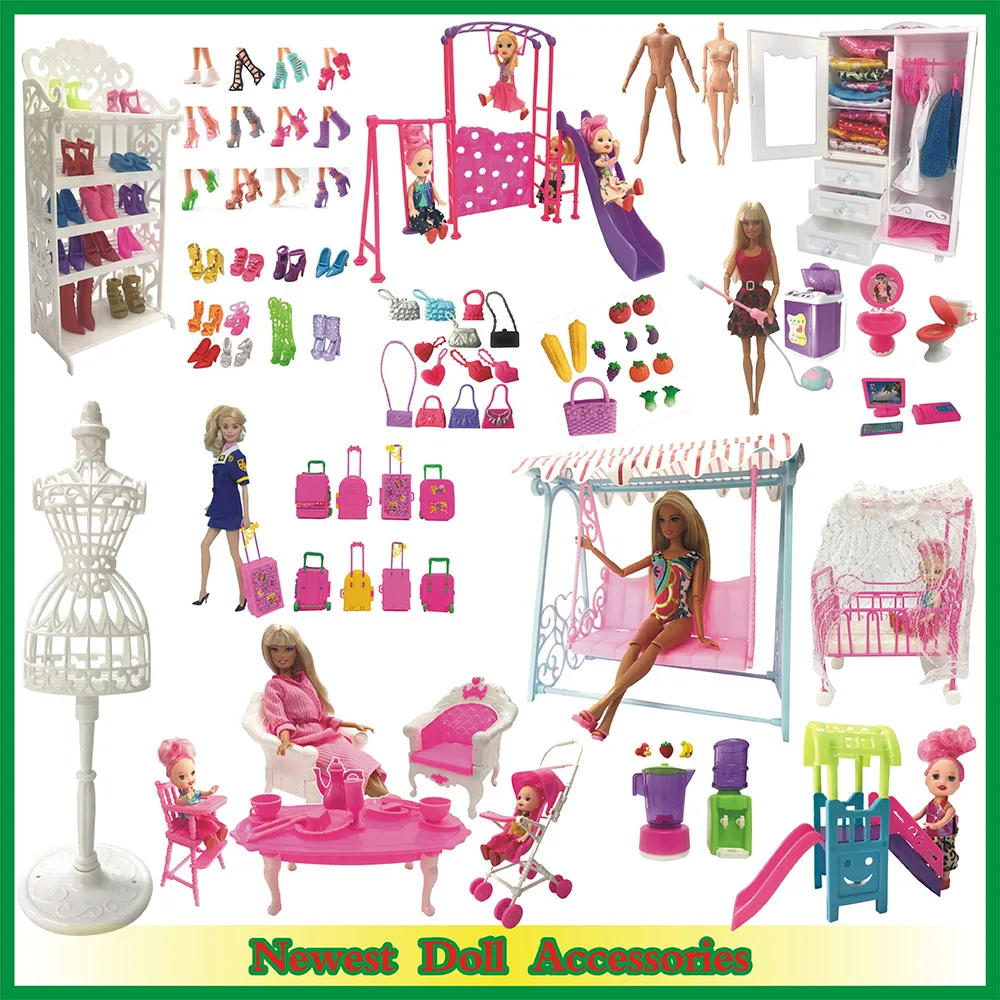 

NK Mix 11.5 Inch Doll Accessories Shoes Rack Playhouse Furniture 1:12 Swing Play Toy 1/6 Doll Kids Gift DIY Toys JJ