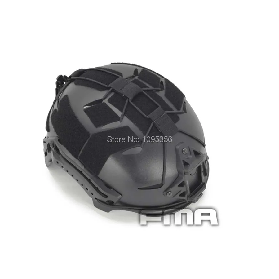 Black FMA Helmet modified with rubber suits