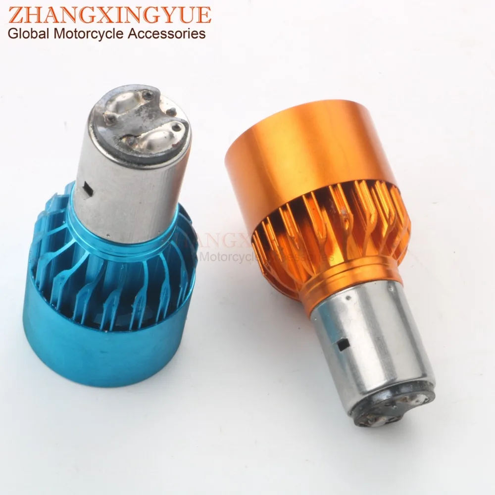 Scooter Motorcycle 9-85V 9W BA20D Hi/Lo LED Motorcycle Headlight Bulb Car Bike Lamp 6000K 2 Color Optional