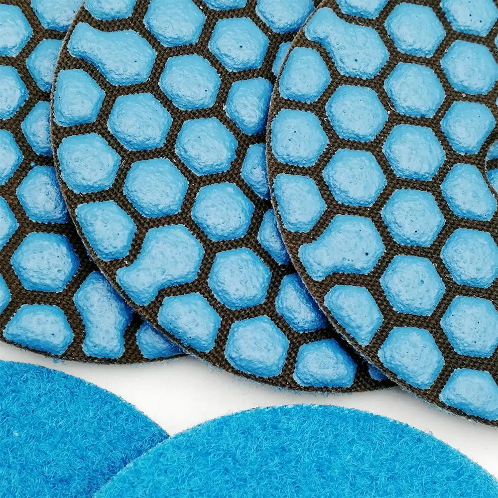 SHDIATOOL 6pcs 80mm #50 Diamond Dry Polishing Pads 3inch Resin Bond Flexible Sanding Disc Granite Marble Ceramic grinding disc