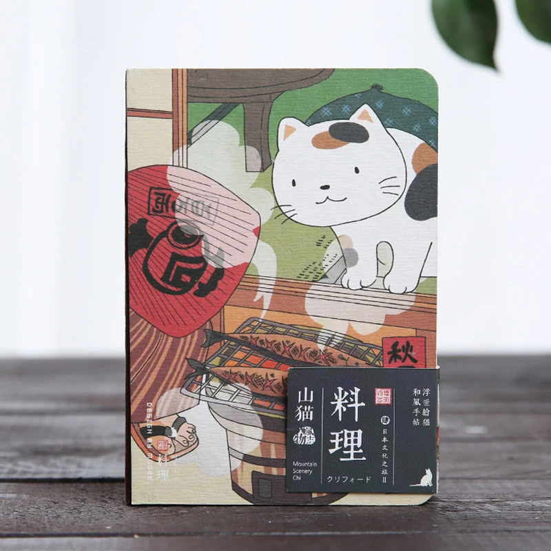 Cuaderno de gato japonés creativo, planificador de Agenda, diario de tapa dura, papeles de planificación mensual anual, diario, notas diarias