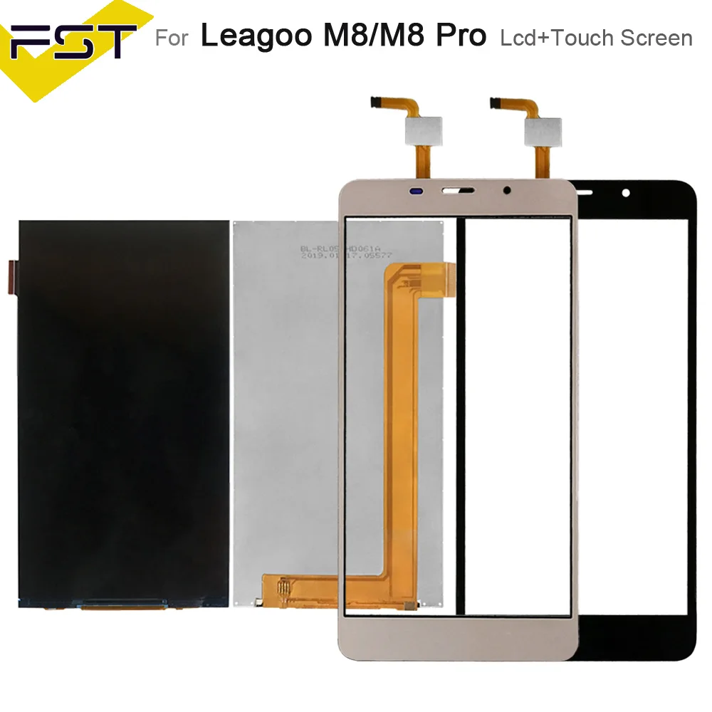 Black/Gold For Leagoo M8 LCD Display+Touch Screen Digitizer Repair Parts for Leagoo M8 Pro LCD Screen Glass Panel Sensor+Tools