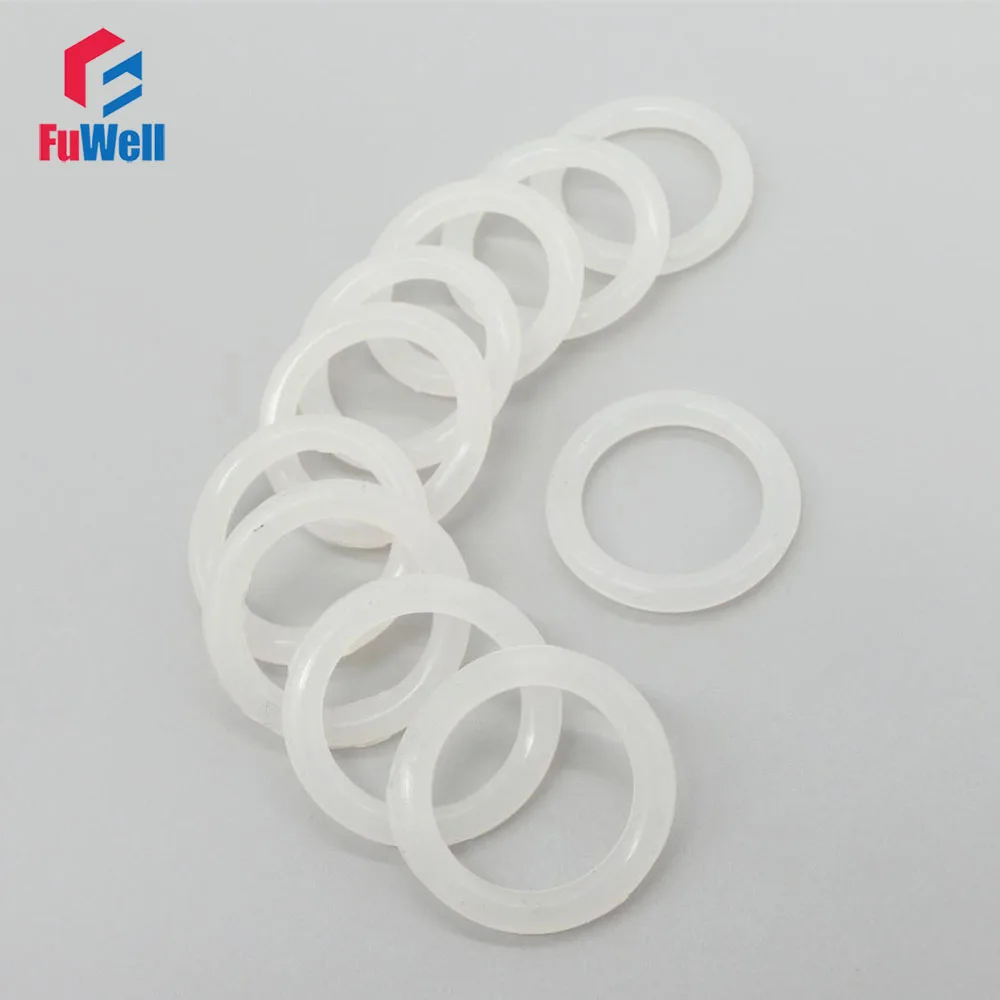 Food Grade White Silicon O Ring Sealing Gasket 5mm Thickness 45/48/50/52/55/58/60/62/65/68/70mm OD Rubber O-rings Seals Grommet