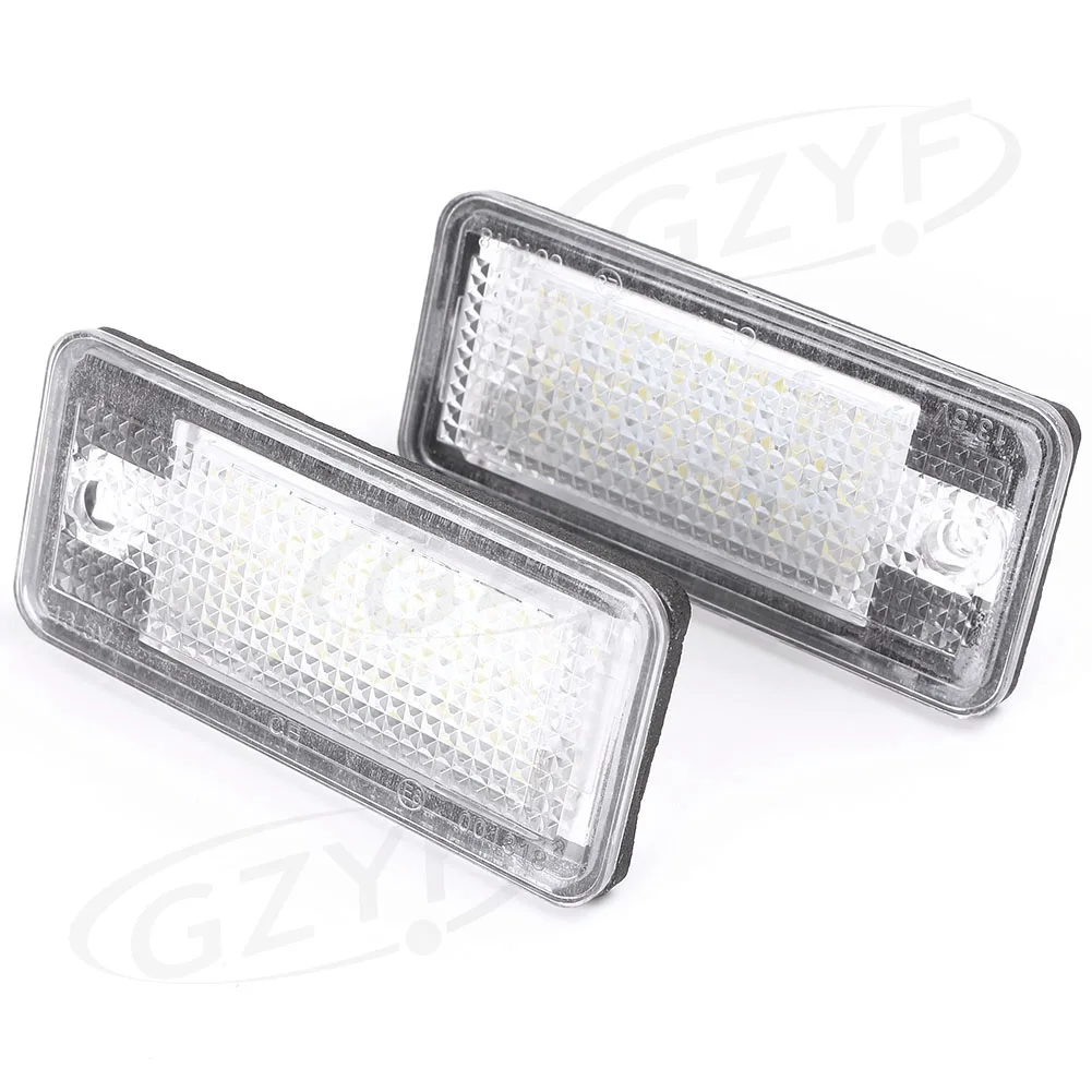 

Для Audi A3 A4 A6 A8 S3 S4 S6 S8 Q7 CAN-Bus 18-SMD светодиодные лампы номерного знака Ксеноновые белые светильник фары запчасти