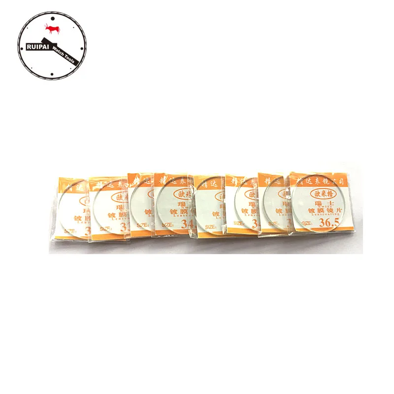2pcs/lot 36mm 36.5mm watch glass crystal 2mm thickness Flat Round Watch Glass for Replacement