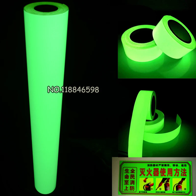 PVC Luminescent Film for Heat Transfer Glow in Dark Vinyl(2cm/3cm/5cmx100cm) High Quality Sample Testing