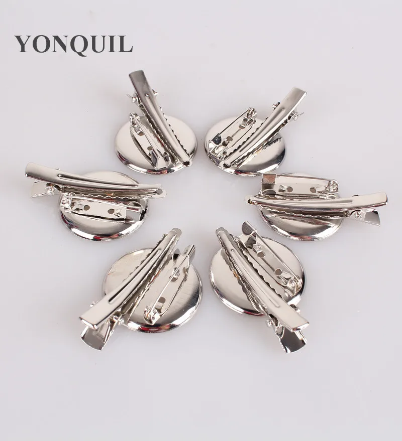 

DIY Brooch Base 30mm 200Pcs/Lot Dual Brooch Back Base With Clip and Safety Pin use for Brooch and Hair Jewelry DIY HAT Material