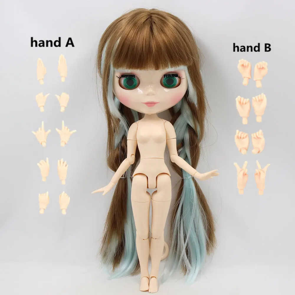 ICY DBS Blyth Doll Nr. BL0623/6909 Braune Mischung aus blauem Haar, weiße Haut, Gelenkkörper Neo 1/6 Anime ob24