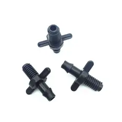 500Pcs 4/7mm Hose Thread Connector Garden Greenhouse Irrigation Water Connector PVC Pipe Drip Watering Fitting 1/4