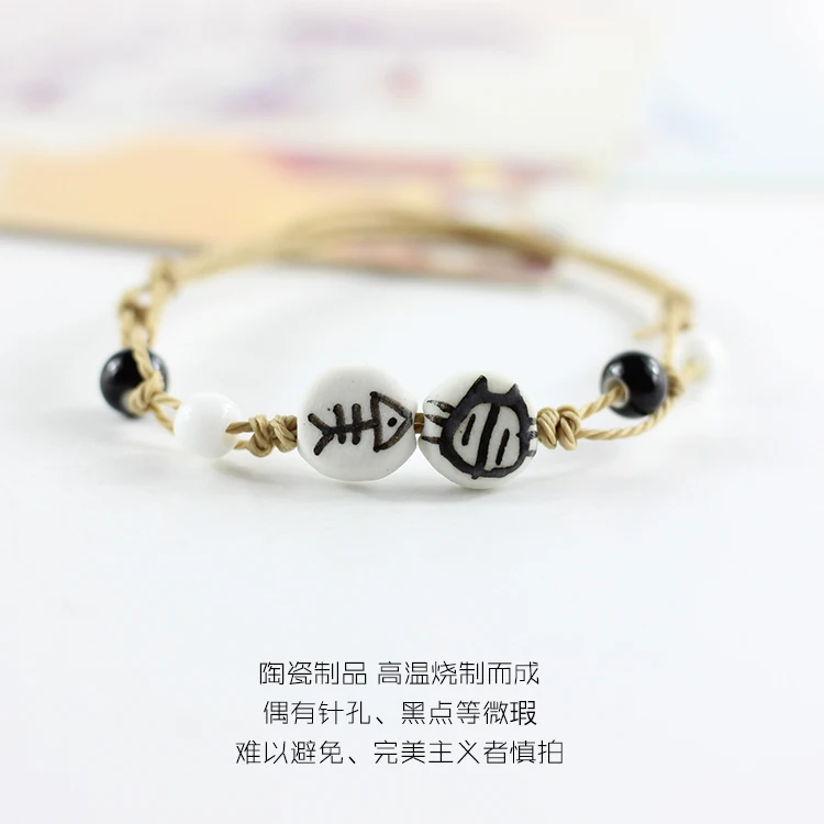 Women Ceramic bracelet student simple bracelets cartoon couple fashion jewelry bracelets & bangles for women #1356