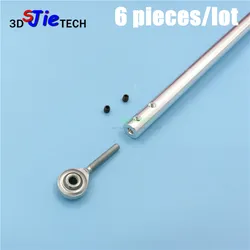 3D Printer Aluminum Alloy Diagonal Push Rod Arm + Rod End Bearing for Rostock Delta Kossel Mini