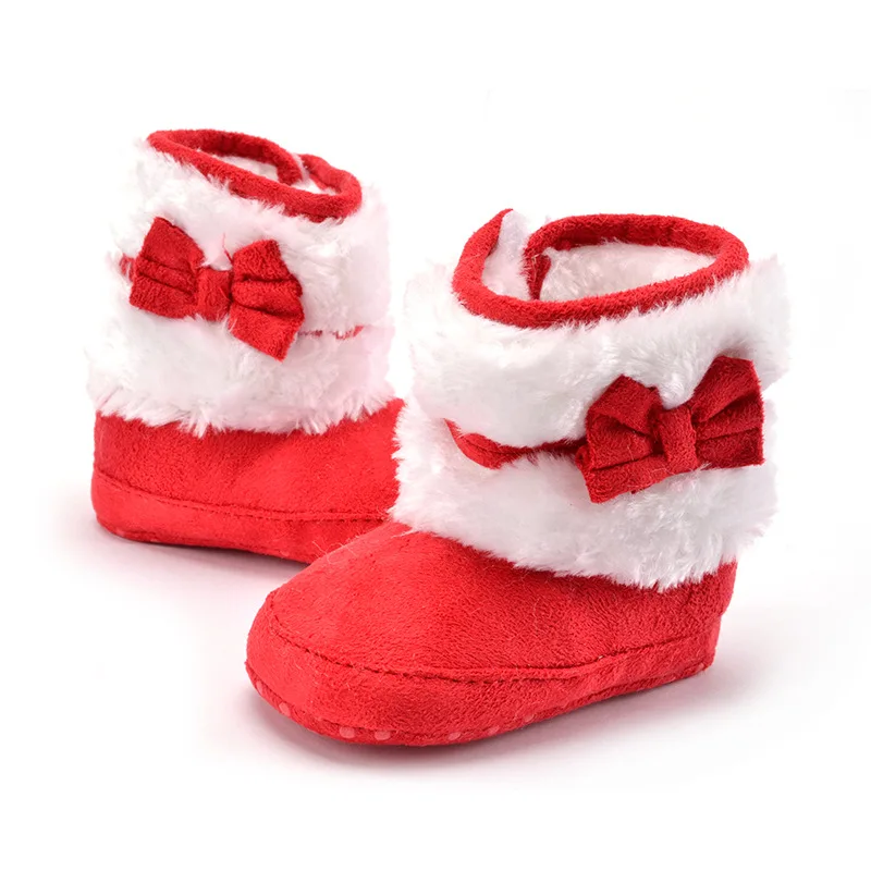 

Warm Winter Baby Shoes First Walkers Solid Soft Sole Cotton Fabric Shoes Toddler Infant Shoes With Thickened Cashmere