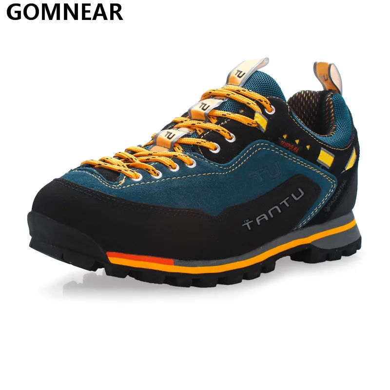 

GOMNEAR Men Waterproof Hiking Shoes Outdoor Fishing Hunting Athletic Shoes Antiskid Tourism Walking Climbing Camping Sport Shoes