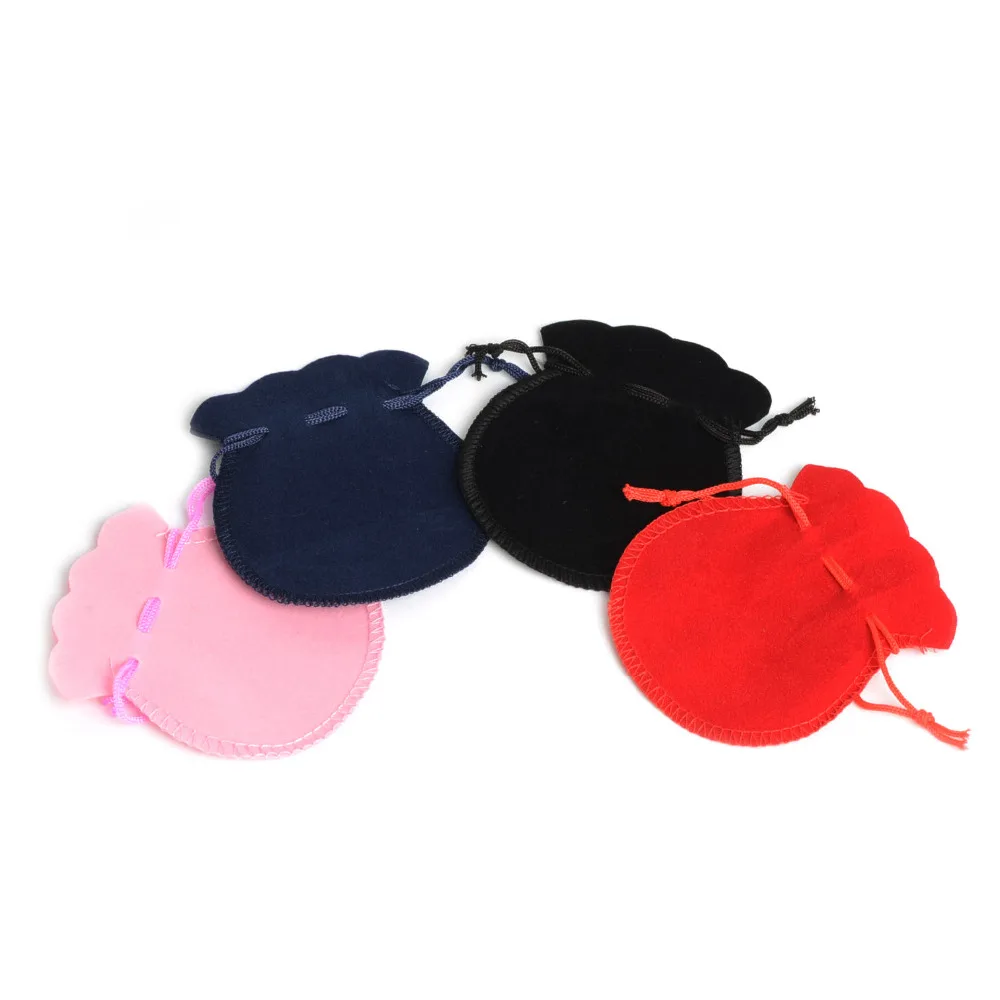 50pcs 7*8cm Coloful Velvet Pouches Drawstring Gift Bag Packing Bags Decoration Favor Pouches pochette cadeau Can customized