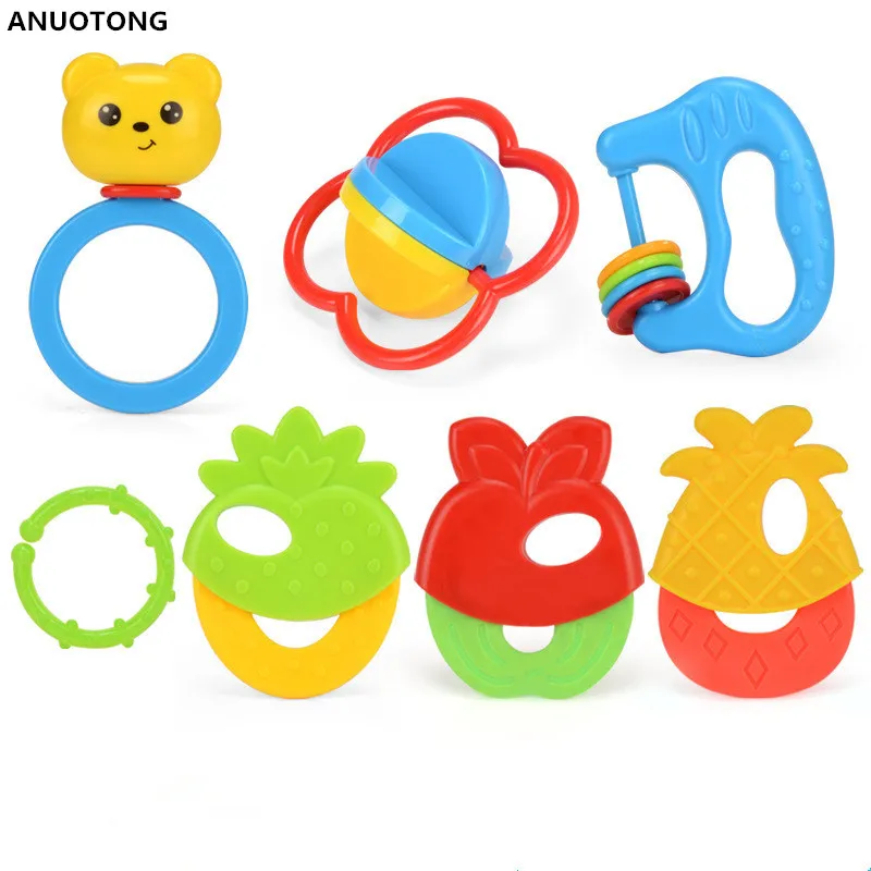 Soft security Baby toys 0-12 Months Mobility Rattles puzzle game activity Baby teether New Baby gift Infant teaching aid toy