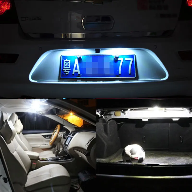 2Pcs T10 W5W for Samsung Chip white LED Eyebrow Eyelid Light Bulb For Opel Astra h j g Corsa Zafira Insignia Vectra b c d