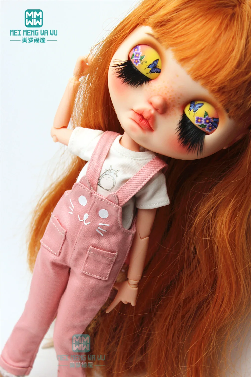 

1PCS Blyth clothes fashion cat Bib pants T-shirt for Blyth Azone 1/6 doll accessories