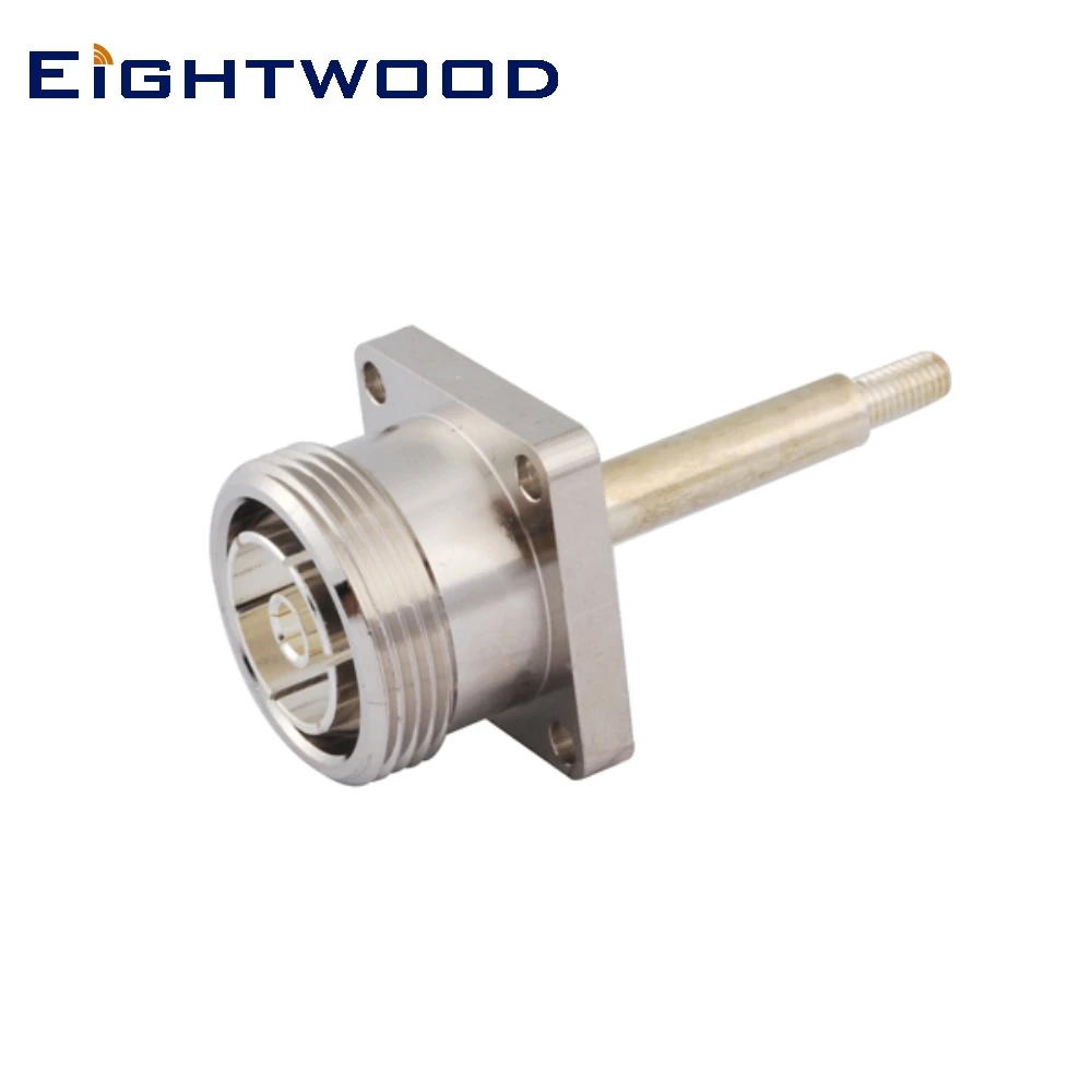 Eightwood 7/16 Din Jack Female RF Coaxial Connector Adapter Panel Mount with Long Extended for Wireless Antenna Systems