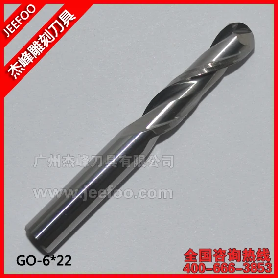 

6*22mm Ballnose Carbide Endmill 2 flutes CNC router bits/Carving Router Bit