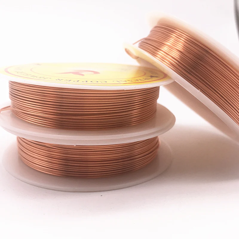0.25/0.3/0.4/0.5/0.6/0.7/0.8/1mm Copper Hard Wire Twist Thread Shape Copper Wire Winding Bracelet Earring Accessories Material