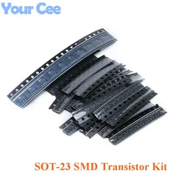 5sets/1set Transistor Kit Suit SOT-23 SMD For S9013 S9014 S9015 S9018 MMBT3904 MMBT3906 A92 C1815 A1015 DIY 18 kinds*10 pcs