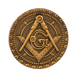 Mason Freemason Masonic Brooches Lapel Pin Badge Round