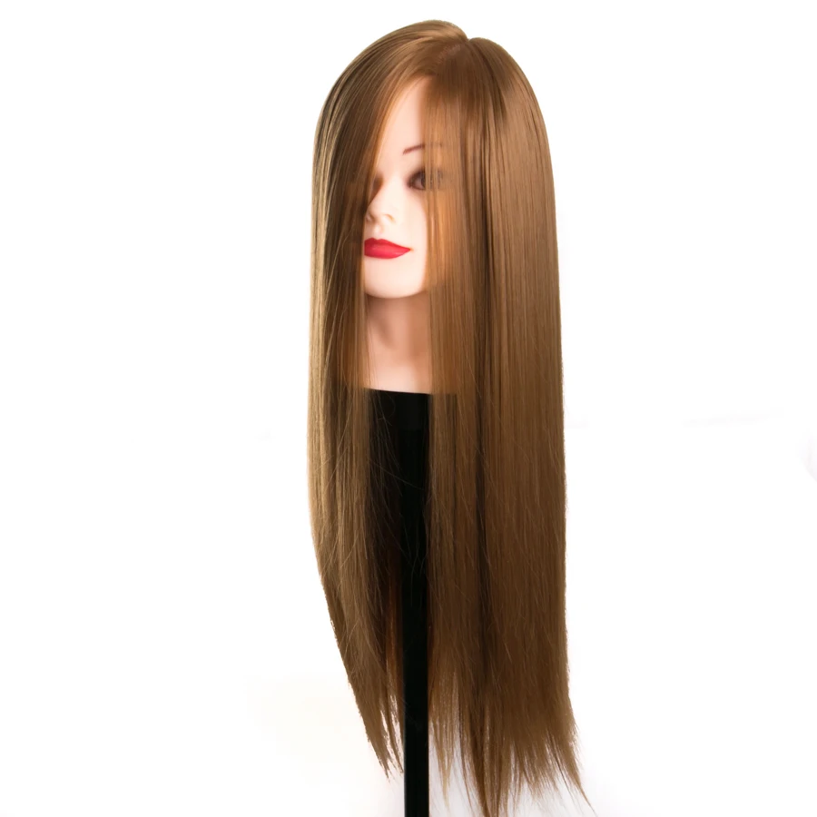 blone hair  training head  hairdressing dolls head female mannequins  long hair  +stand