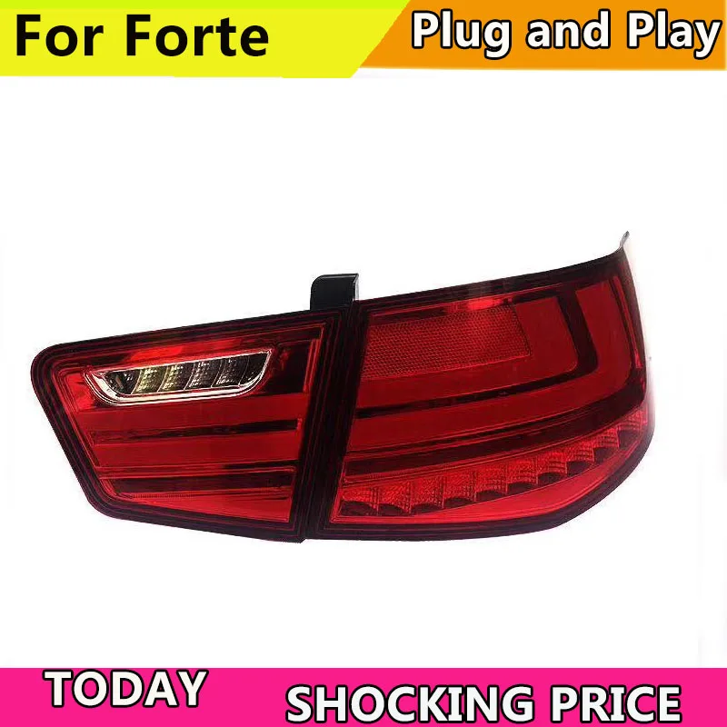 doxa Taillight for Kia Forte 2010-2013 Cerato LED Tail Lamp Forte dynamic turn signal Rear Lamp DRL+Brake+Park+Signal led light