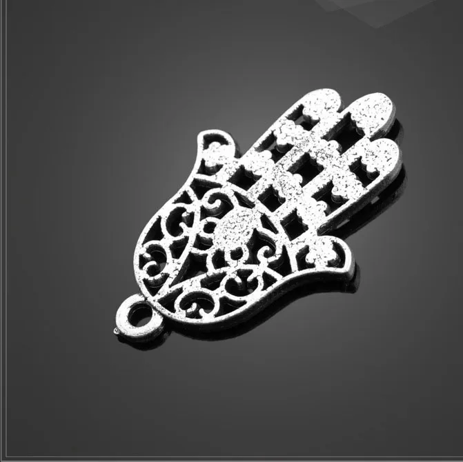 10 Pieces 20*30mm Antique Silver Plated Alloy Jewelry Making Charms DIY Handmade Craft Hamsa Hand Charm Diy Lot Charms 1123