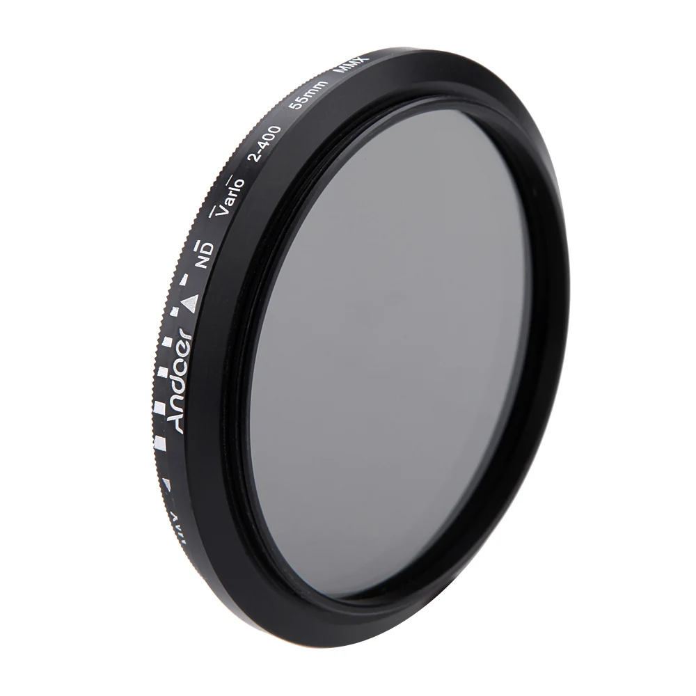 Andoer 52-82mm ND Fader Neutral Density Adjustable ND2 to ND400 Variable Filter Photography for Canon Nikon DSLR Camera