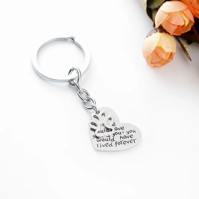 if love could have saved you Key chains you would have lived forever Key rings pet paw souvenir Key Finder dog lover keychains