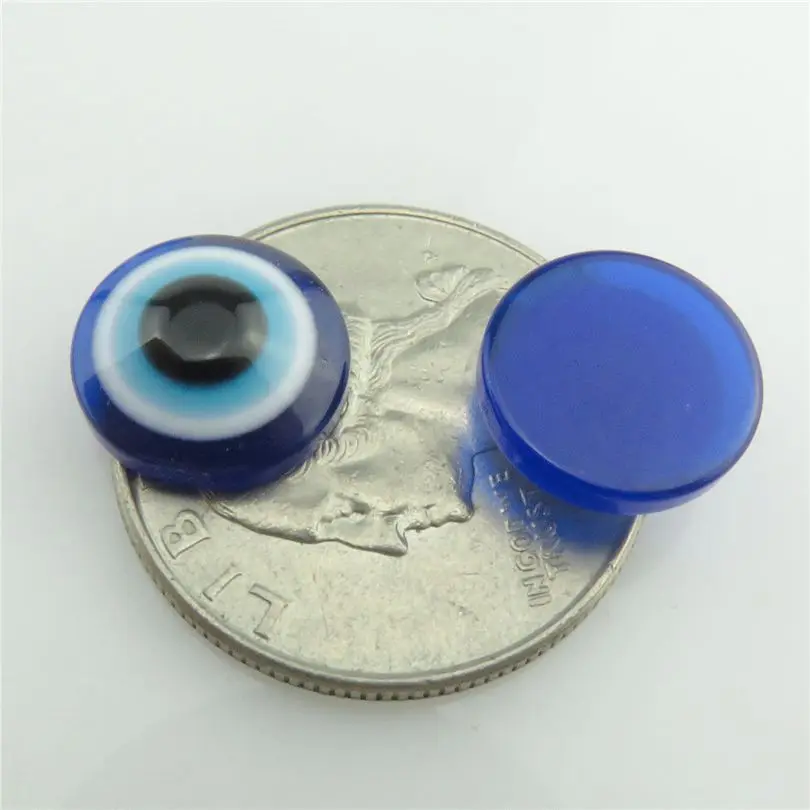 20/50Pcs Lucky Blue Turkish Evil Eye Pendant For Jewelry Wholesale 6/8/12/14/25mm Round Ojo Turco Flatback Breloque Accessories