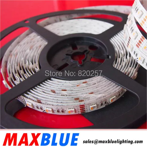 Superbright SMD5050 RGBW Led Strip, Four Colors In One, 5m Reel 24V 60leds/M CRI 80+, Nonwaterproof IP20,  Free Shipping