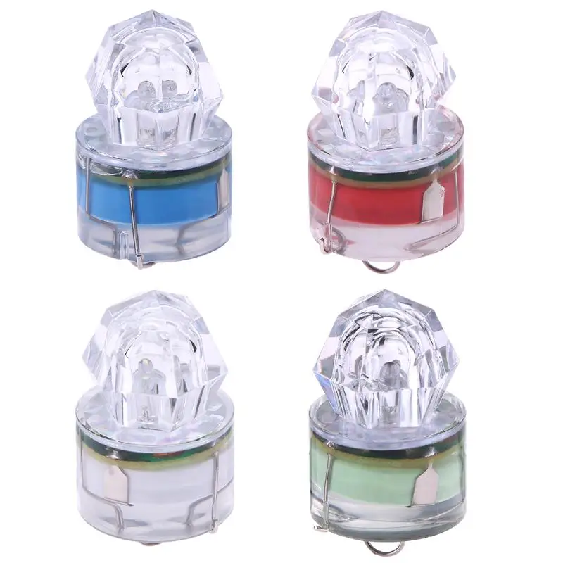 Colorful ABS Mini LED Waterproof Fishing Bait Light LED Deep Drop Underwater Fish Lure Lamp Lights Bait Lure Squid Strobe