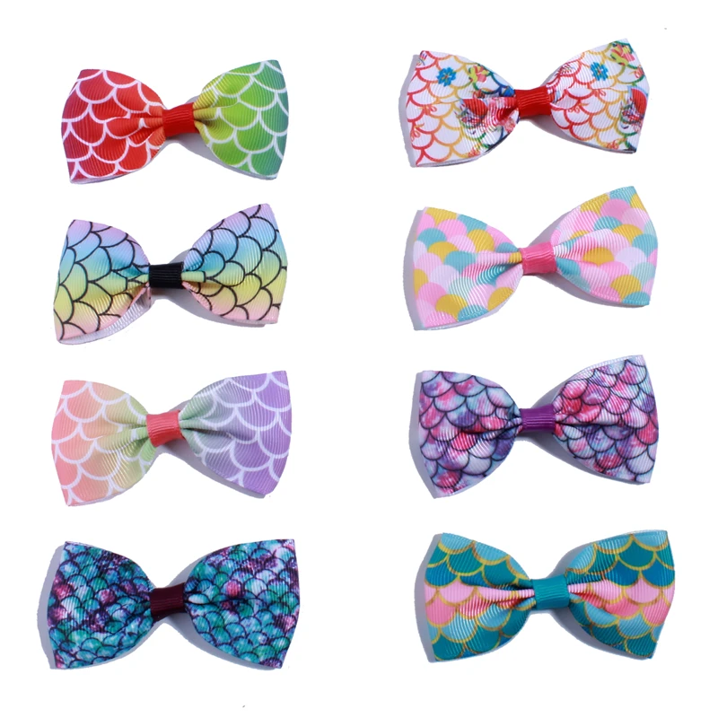 

10PCS 7.2CM 2.8" Grosgrain Ribbon Solid Bow Knot Girl Bowknot Hair Clip Boutique Head Wear Hair Accessories You Pick Color