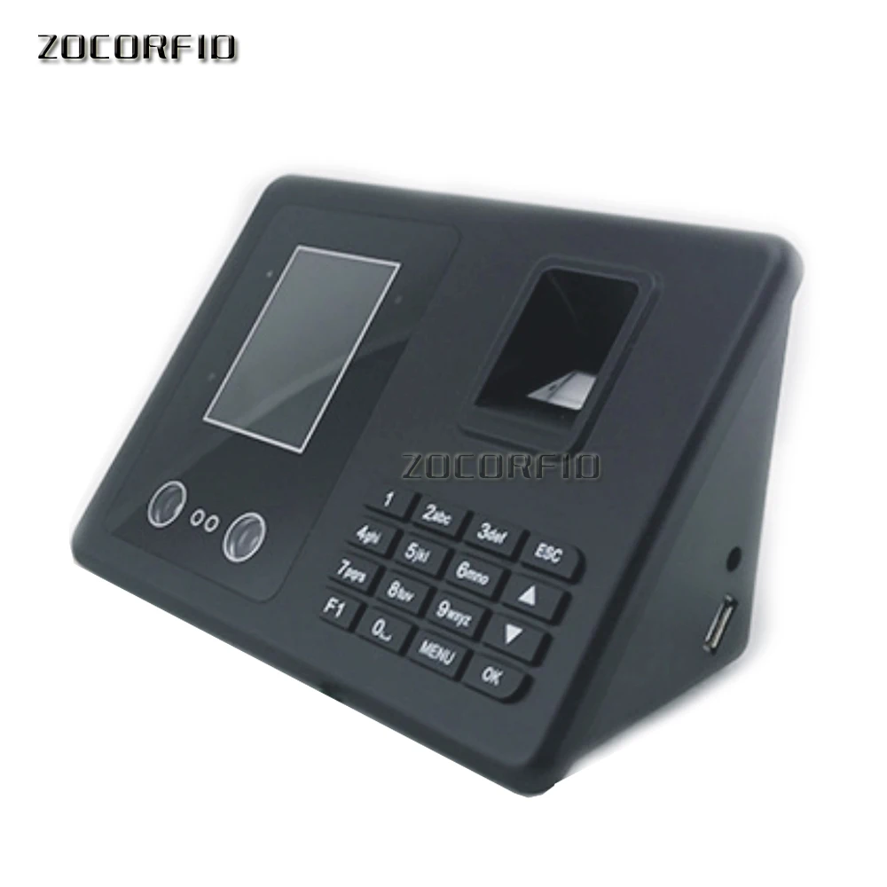 Free shipping  Biometric Fingerprint & face Time Attendance Clock Recorder Employee Digital Electronic English menu& Human voice