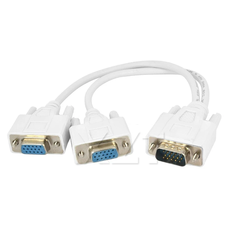 Cable divisor VGA macho a 2 hembra de alta calidad, Cable divisor VGA de 2 vías, SVGA, Monitor, gráfico de Video Dual, LCD Y