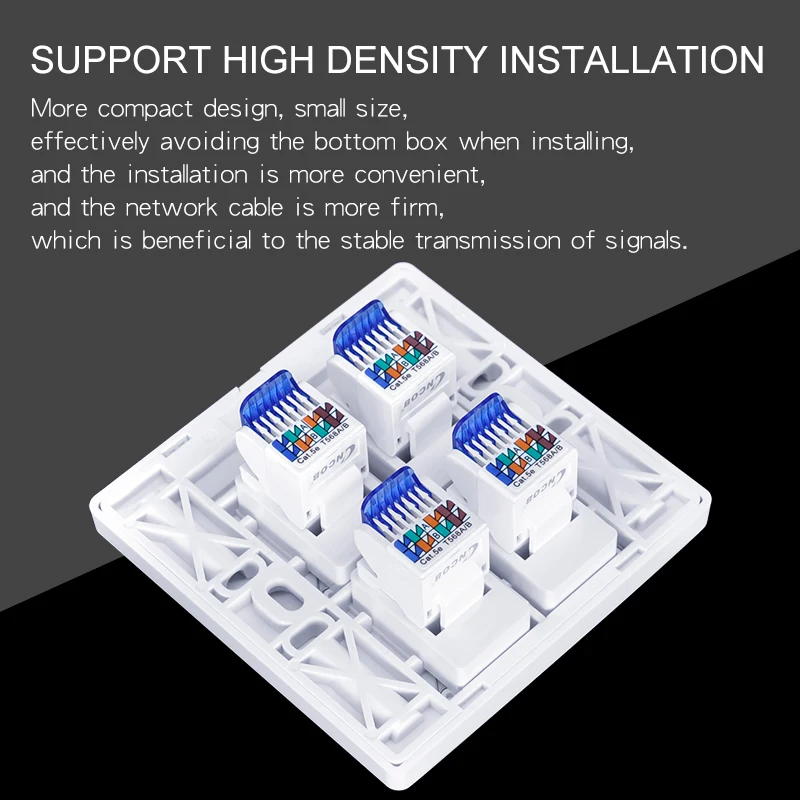 CNCOB Cat5e tool-free installation module cat5e network module rj45 cable crystal head socket computer communication information