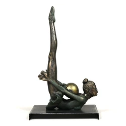 Vintage Resin Calisthenics Sculpture Iron Girl Gymnastics Statue Prize Souvenir Birthday Gift Craft Ornament Decor Accessories