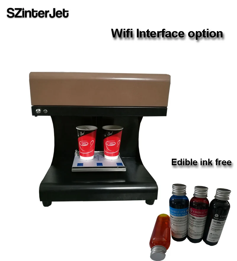 

Digital latte art coffee printer with 4*100edible ink free