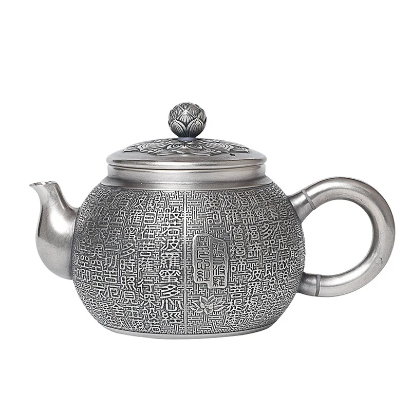 

sterling silver 999 teapot Chinese Kung Fu tea set Pu'er sterling silver teapot coffee silver pot convenient office teapot