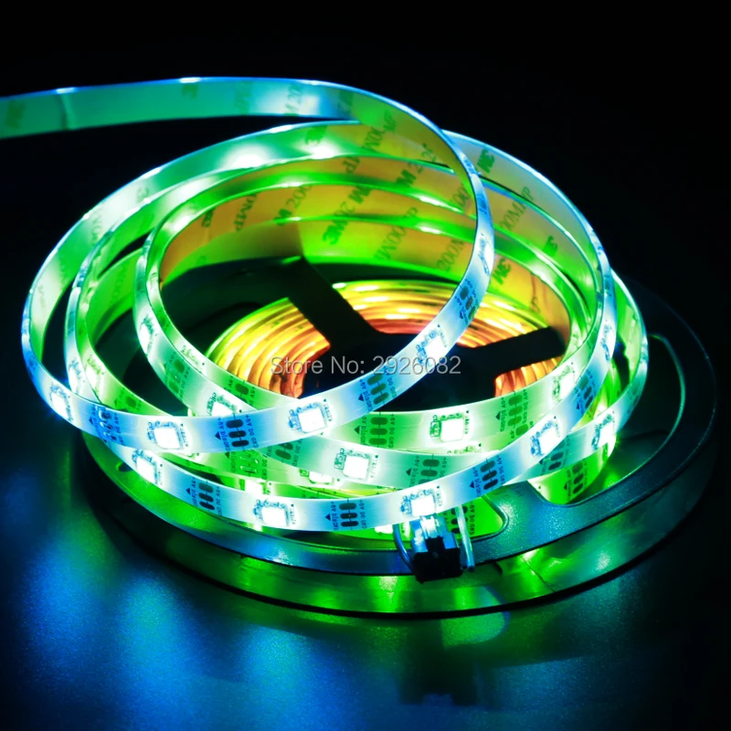 5v waterproof addressable strips SK6812 30 leds rgb led strip WS2812B digital pixel led lights TV 5m/roll 30pixels/m white pcb
