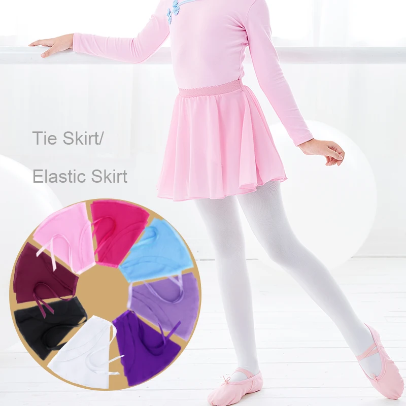 Meisjes Kids Ballet Rok Sheer Chiffon Ballet Tutu Roze Kids Gymnastiek Turnpakje Rokken Dans Rok