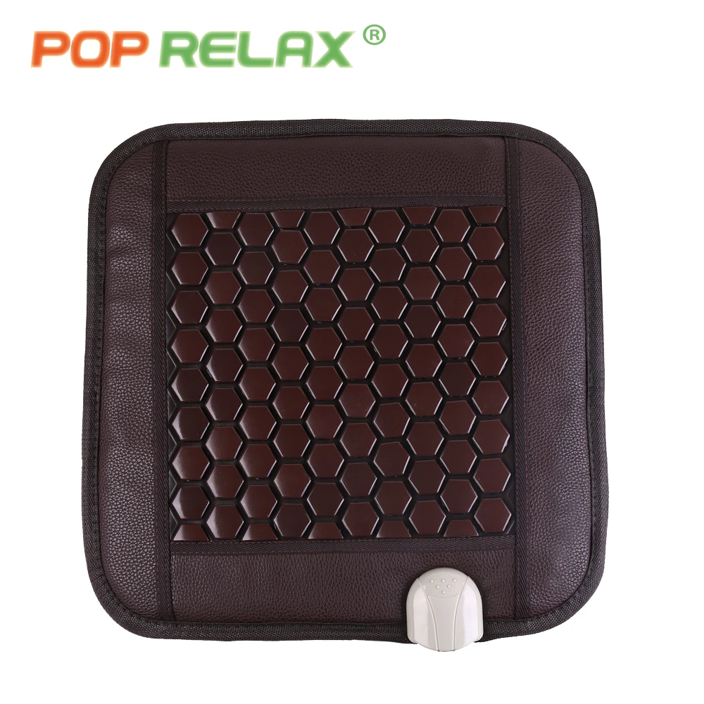 

POPRELAX tourmaline stone seat mattress ion thermal physiotherapy health care heating massage pad mat germanium sitting mattress