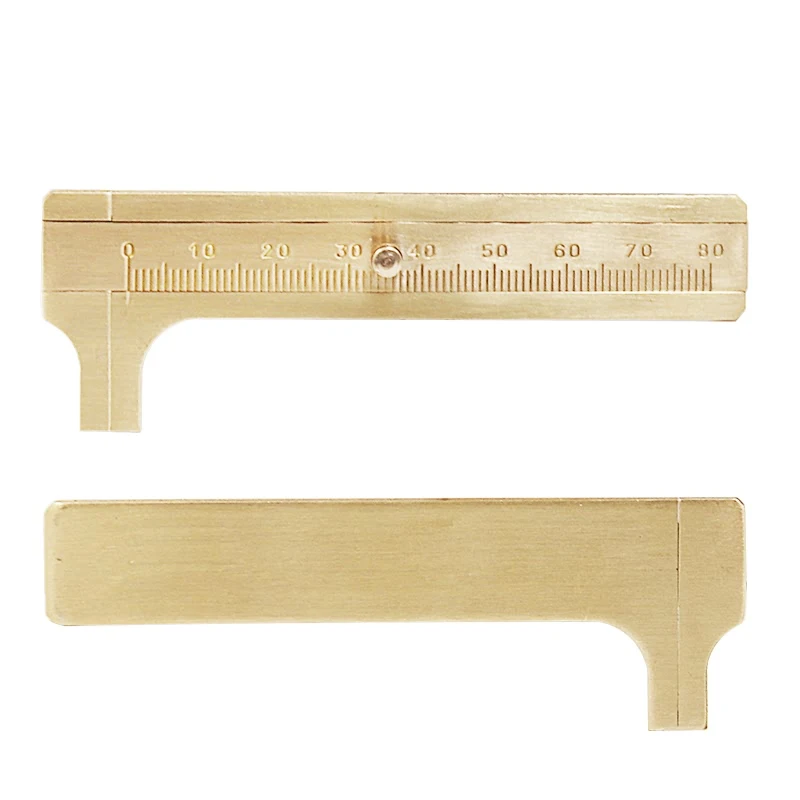 Mini Solid Brass Sliding Gauge Vernier Caliper 80mm 3.15 นิ้ววัด