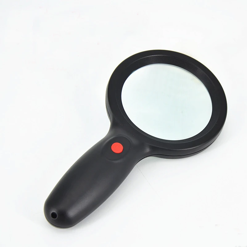 

98mm Big Dia Glass Loupe 10x or 5x/15x Hand Held Magnifying Glass 18 LED lamp Magnifier for Reading and Jewelry Identicification