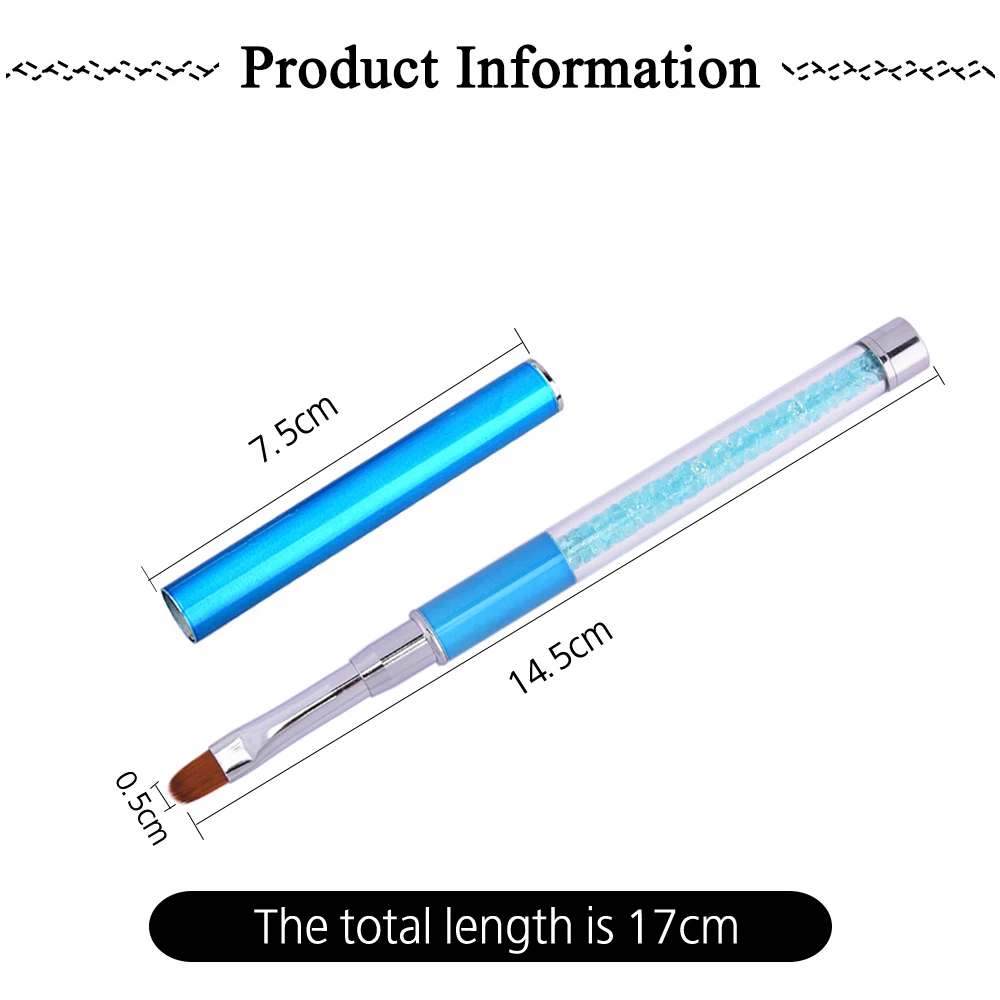ROSALIND-네일 아트 디자인 아크릴 핸들 브러쉬 아트 펜 UV 네일 젤 브러쉬, 그림 그리기 라인 펜 팁 도구 젤 브러쉬